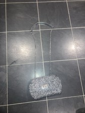 H&M Silver Sparkly Party Handbag Bag