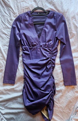 Zara purple plunge mini - zara,
