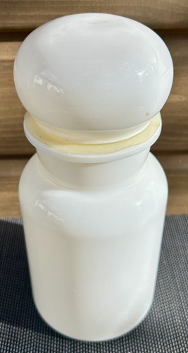 Vintage milk glass apothecary - glass,