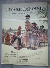 Power Farmer Magazine August 1954 - Wear & Tear But A Good Read & Nice Adverts