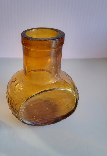 Vintage brown bovril bottle - bovril,