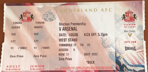 Sunderland arsenal 5 - sunderland, 1/5/2006