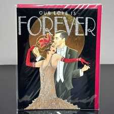 Papyrus VALENTINE'S DAY Card, Our Love Forever Art Deco — Clintons of London +✉
