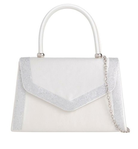 Women diamante satin clutch - women's,