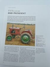 1950 BMB President Vintage Tractor Frameable Article Pics Specifications Display