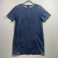 Topshop Moto Denim Shift Dress
