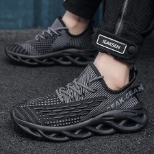Sneakers Men Shoes Women Feeling Flying Weave Lightweight Running Shoes 