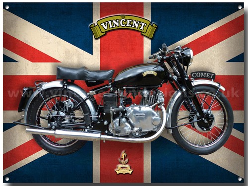 Vincent comet motorcycle metal - vincent,