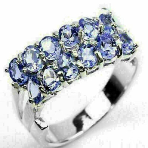 Silver ring tanzanite natural - silver,