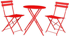 Red 3-Piece Foldable Bistro