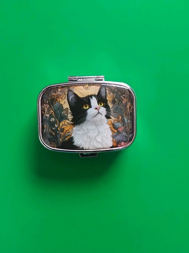 Metal pill box - pill,