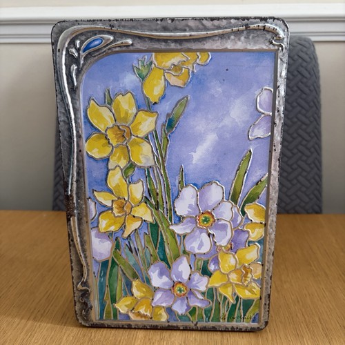Churchills empty tin daffodils - churchills,