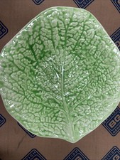 Antique Cabbage Leaf Bowl by Lancaster & Sons Ltd Hanley England 8.75"