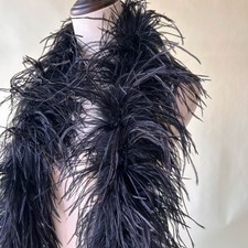 5Ply Fluffy Ostrich Feathers Boa 2 Yards Long Boas  for Party Costumes