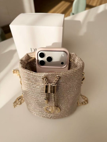 Gold makeup bag - makeup,