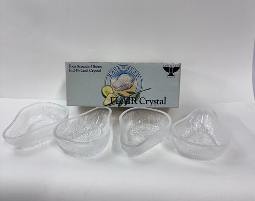 Crystal avocado dishes set - crystal, of