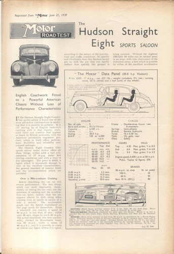 Hudson straight eight sports - eight,