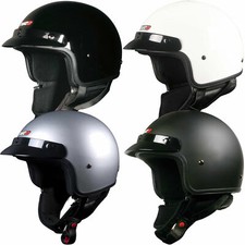Tuzo Highway Matt Black Open Face Cruiser Custom Motorcycle Helmet T
