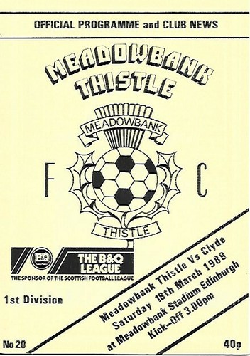 Meadowbank thistle clyde - thistle, v