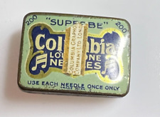 Vintage Columbia Gramophone Empty Needle tin
