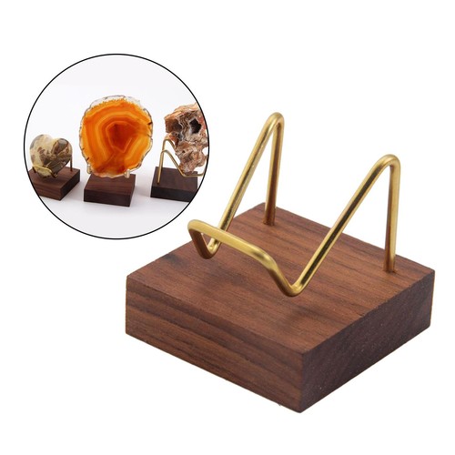 Metal arm wooden display stand - metal,