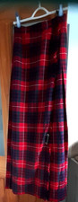 Vintage Kilt Size 12 St Michael label Red Tartan Maxi length