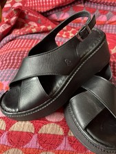 Hush Puppies Bex Wedge Leather Sandal Size 4