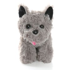Plush grey terrier - soft, toy