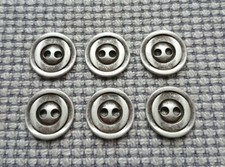 6 x Silver Pewter Tone Metal 2
