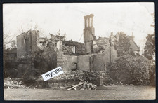 Postcard West Hoathly nr East Grinstead Sussex fire Restlands Farm 1909 RP