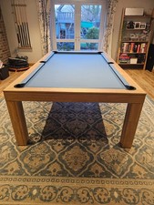 8ft Oak Pool Dining Table