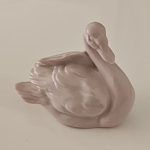 Ceramic pottery swan ornament - swan,