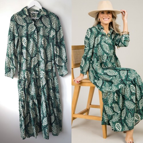 Zara green leaf print - zara,