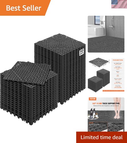 Black interlocking drainage - black,