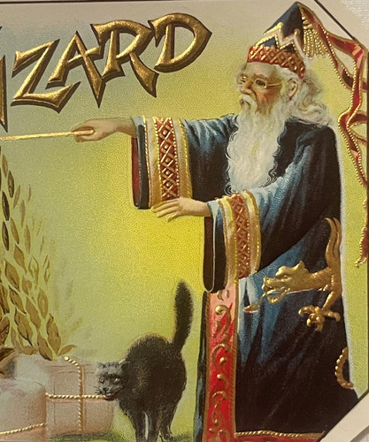 Antique wizard gold embossed - antique,