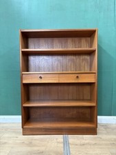 Mid Century Modern Teak Bookcase By Nathan-Courier Delivery 