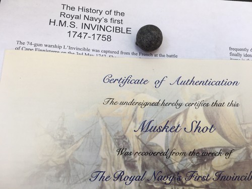 Flintlock musket ball from - musket,