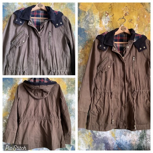 Womens brown parka - coat, hooded