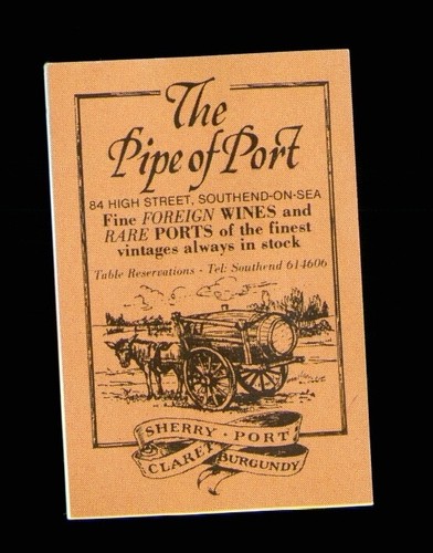 Matchbox label pub the pipe - the,