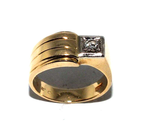 Gents mens 18ct - 18ct, gold