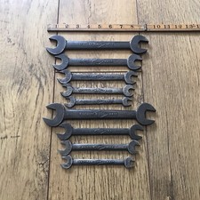 9 Vintage Nubo British Made Spanner’s Whitworth Metric AF.