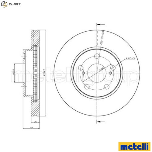 Brake disc 0646c - disc, for