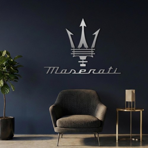 Maserati trident logo metal - maserati,