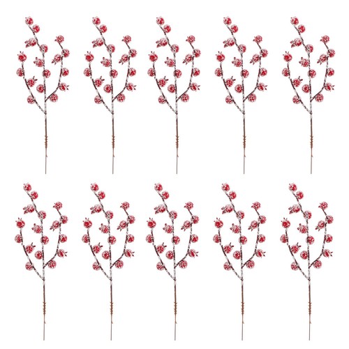 15pcs artificial red - 15pcs, berry