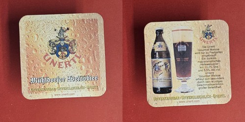 Unertl beer bottle - beer, glass