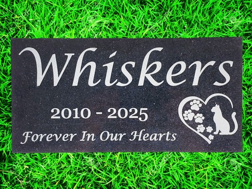 Cat grave marker - cat,