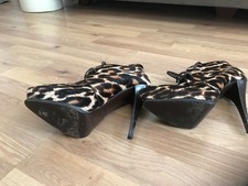 Lanvin leopard pony skin ankle shoe ,worn once,excellent condition size 7/40