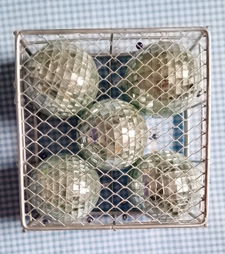 Small silver mirror disco - mirror,
