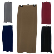 Thick Skirt Body con Slim Fit Stretch Long Maxi Women Pencil Skirt Muslim Ribbed