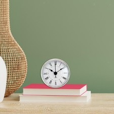 Clock Insert Round Silver Trim